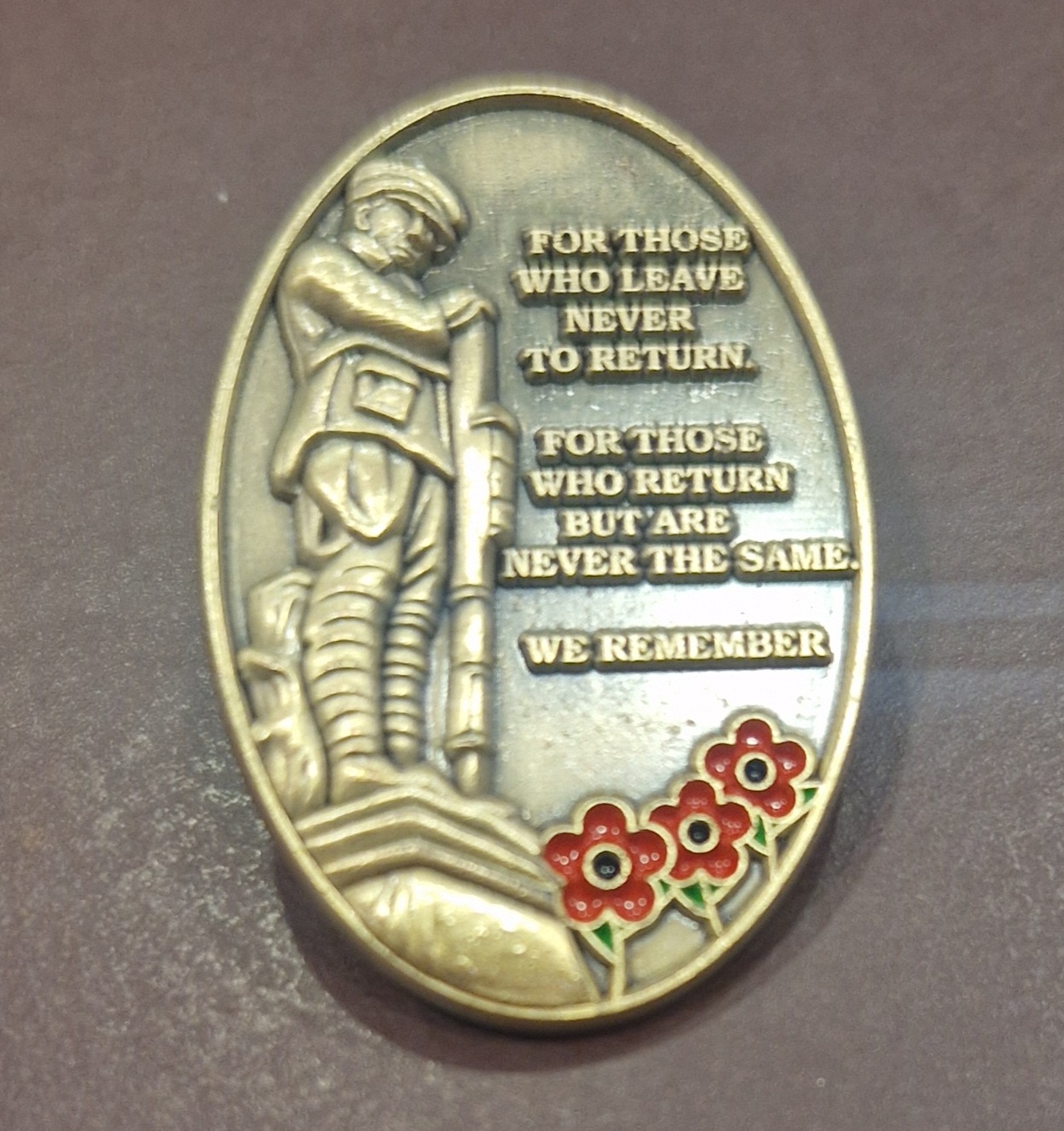 LWF We Remember pin badge